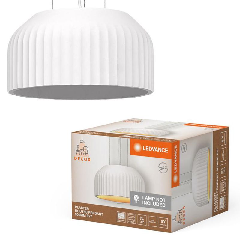Lampa Sufitowa Ledvance Wisząca Dekoracyjna E27 Biały 1 szt.