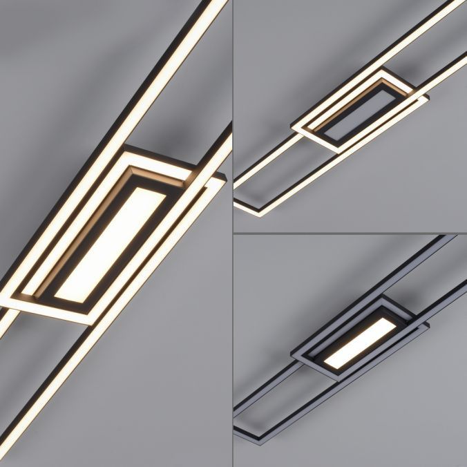 Lampa sufitowa Leuchten Direkt Asmin czarno-biała wym: 5 x 95 x 17,5 cm wbudowany LED 45W 1 szt.