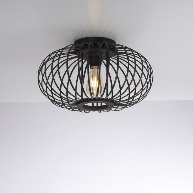 Lampa sufitowa Leuchten Direkt Racoon czarna wym: 23 x 40 x 40 cm 5xE27 x 40W 1 szt.