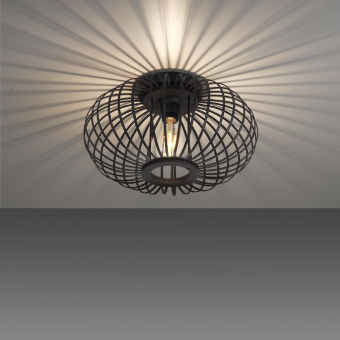 Lampa sufitowa Leuchten Direkt Racoon czarna wym: 23 x 40 x 40 cm 5xE27 x 40W 1 szt.