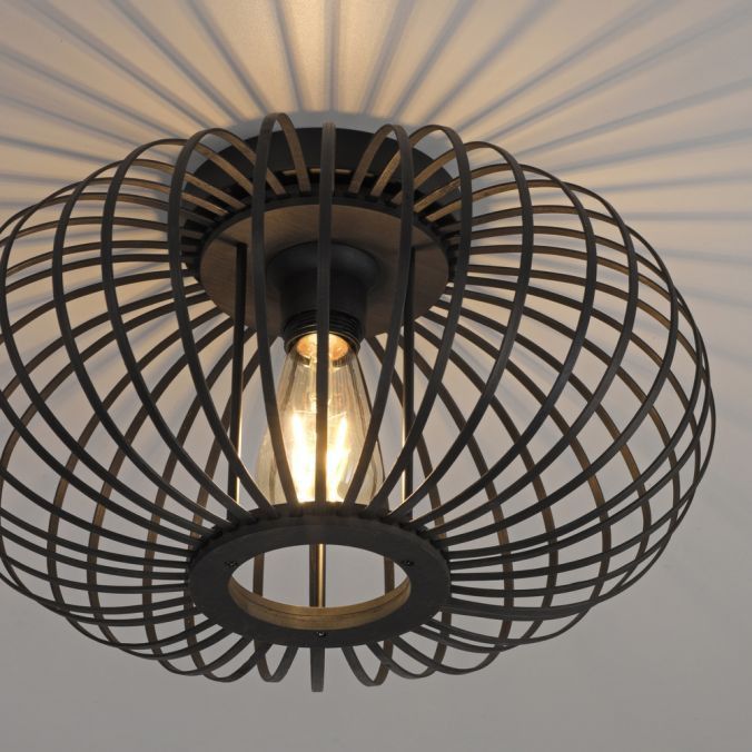 Lampa sufitowa Leuchten Direkt Racoon czarna wym: 23 x 40 x 40 cm 5xE27 x 40W 1 szt.