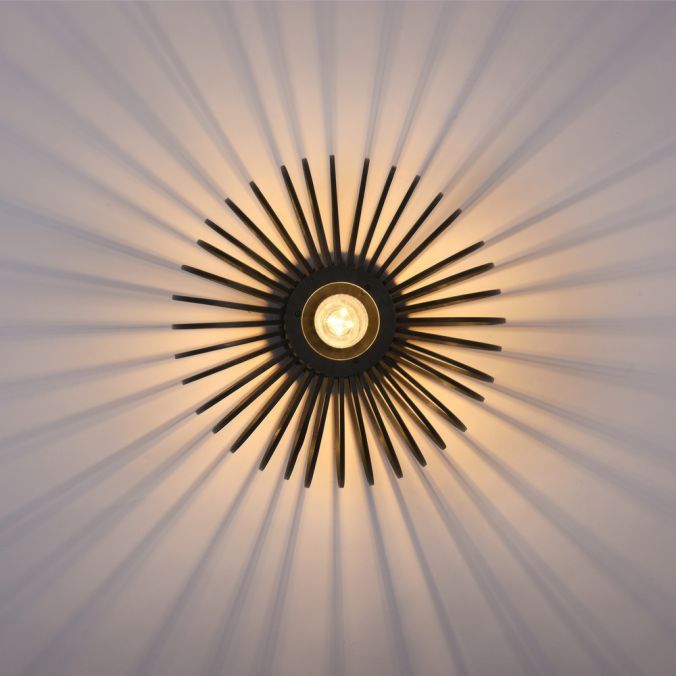 Lampa sufitowa Leuchten Direkt Racoon czarna wym: 23 x 40 x 40 cm 5xE27 x 40W 1 szt.