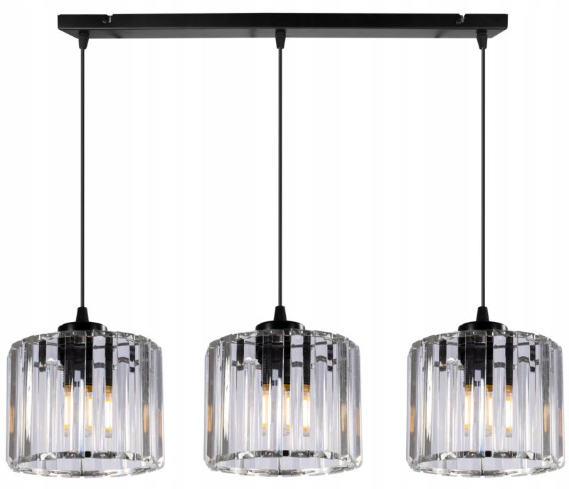 Lampa sufitowa Light Home LH Holdi 3x E27 60W klosz bezbarwne szkło 1szt.