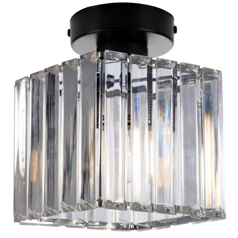 Lampa sufitowa Light Home LH Holdi 3x E27 60W klosz kwadratowy szkło 1szt.