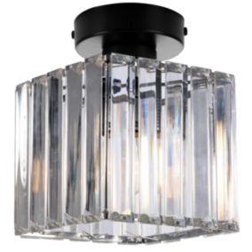 Lampa sufitowa Light Home LH Holdi 3x E27 60W klosz kwadratowy szkło 1szt.