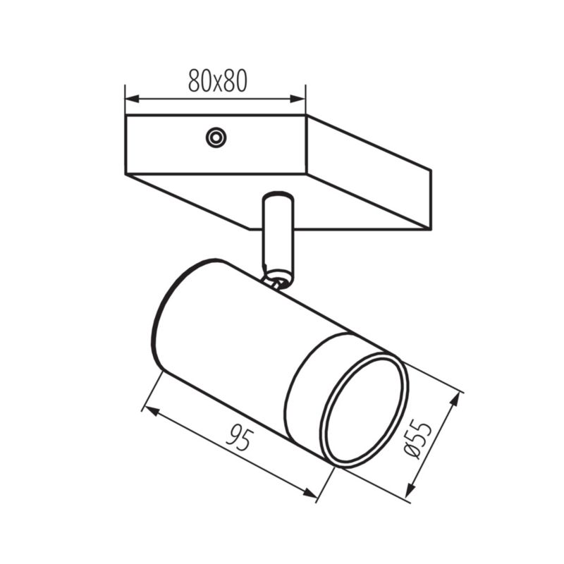 Lampa sufitowa LightLogic LL ANAN EL-1I GU10 66223 ścienna drewniana regulacja pojedyncza 1 szt.