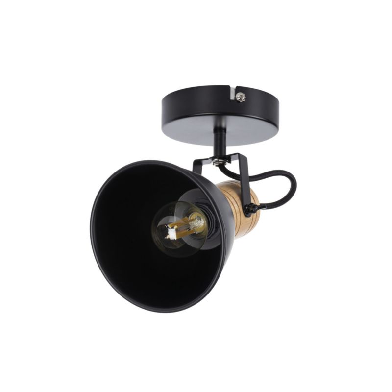 Lampa sufitowa LightLogic LL BOVI EL-1O E14 66207 ścienna czarna pojedyncza regulacja spot 1 szt.