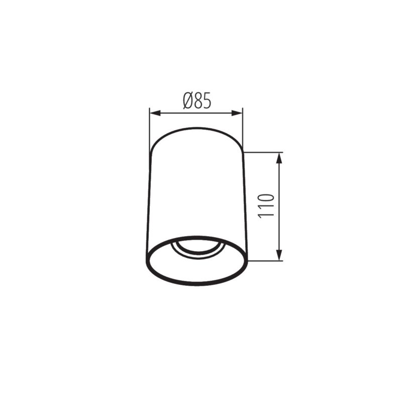 Lampa sufitowa LightLogic LL CEILING LAMP 03B/G 31451 oprawa natynkowa tuba 1 szt.