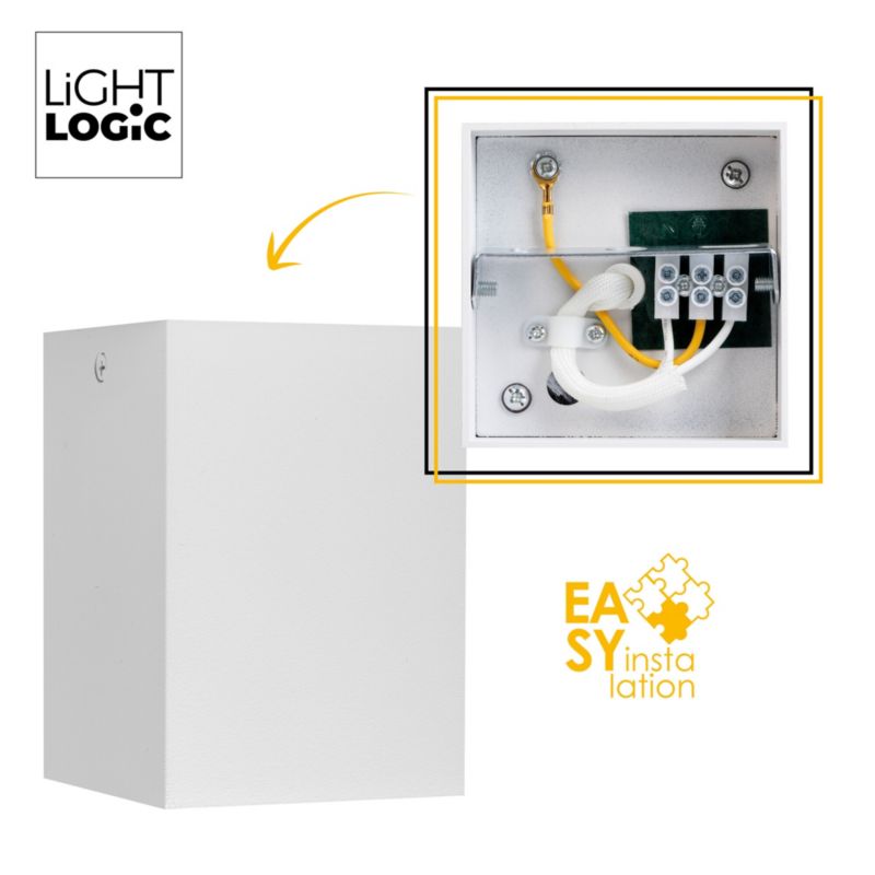 Lampa sufitowa LightLogic LL CUKI GU10 W 30611 punktowa biała 1 szt.