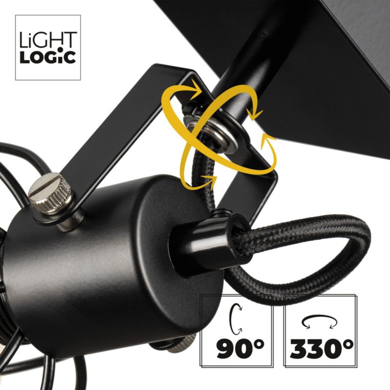 Lampa sufitowa LightLogic LL ITEZ EL-2I E14 7W 66181 spot regulowana podwójna rattan 1 szt.
