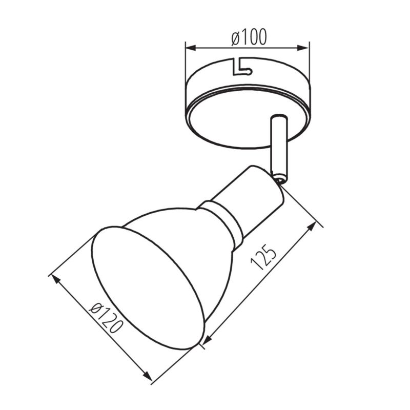 Lampa sufitowa LightLogic LL KOFE EL-1O E14 66215 ścienna spot pojedyncza złota czarna 1 szt.