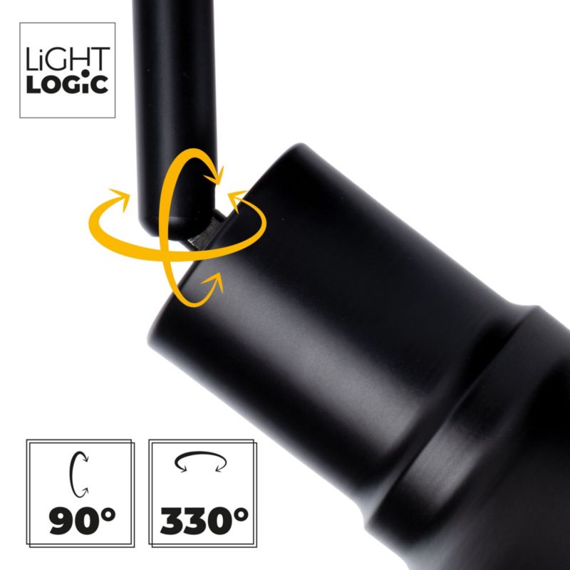 Lampa sufitowa LightLogic LL KOFE EL-1O E14 66215 ścienna spot pojedyncza złota czarna 1 szt.