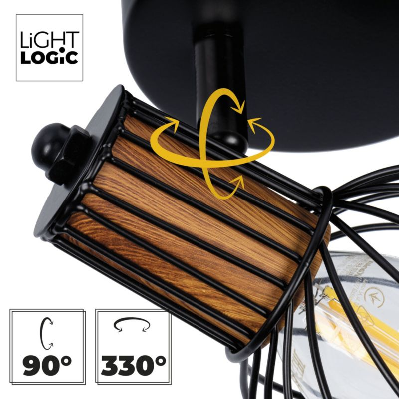 Lampa sufitowa LightLogic LL MUBI EL-1O E14 66190 regulacja pojedyncza spot druciana 1 szt.