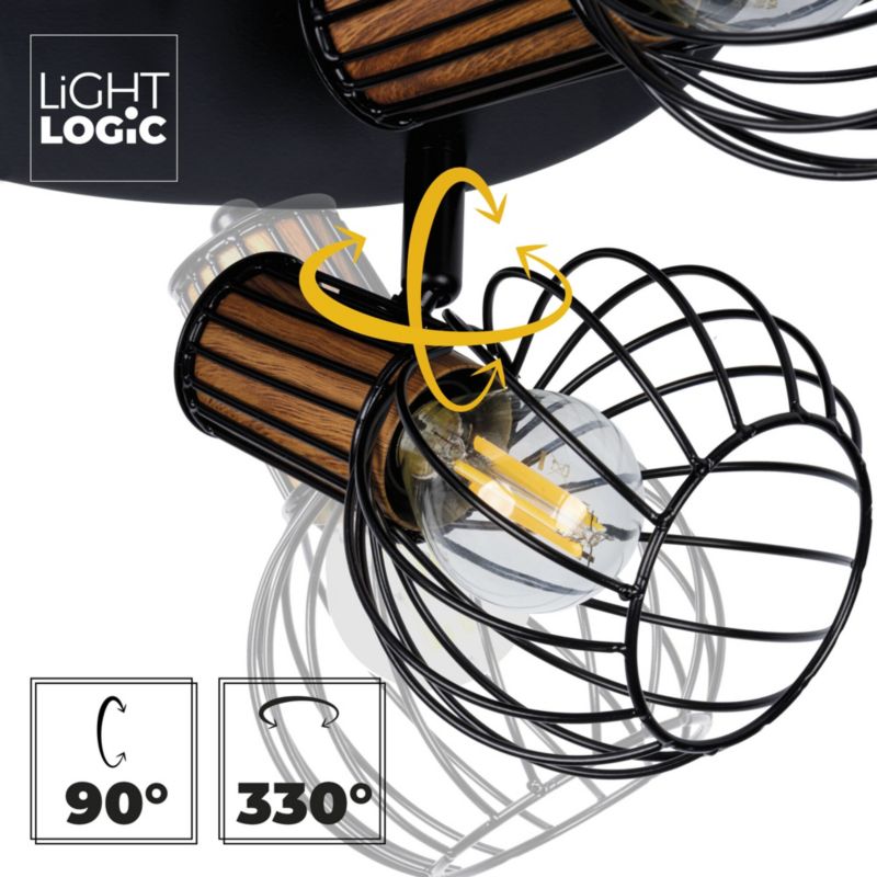 Lampa sufitowa LightLogic LL MUBI EL-3O E14 66191 regulacja druciana spot potrójna 1 szt.