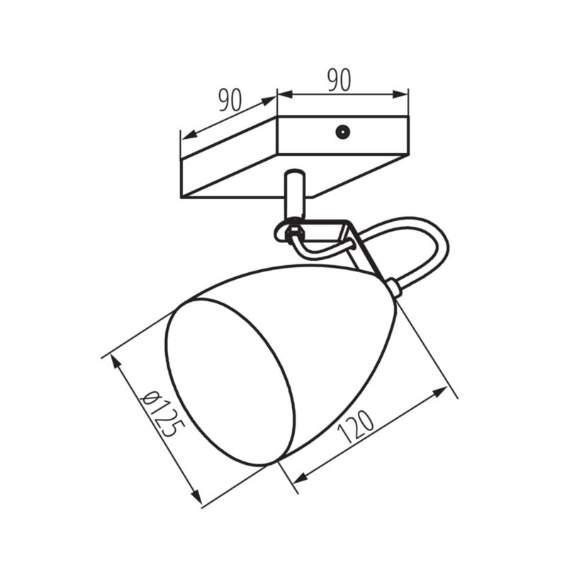 Lampa sufitowa LightLogic LL NIOR EL-1I E14 66192 pojedyncza spot kinkiet 1 szt.