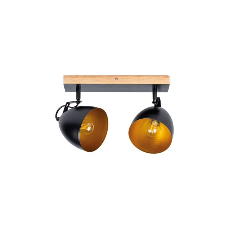 Lampa sufitowa LightLogic LL NIOR EL-2I E14 66193 podwójna spot czarna LED 1 szt.