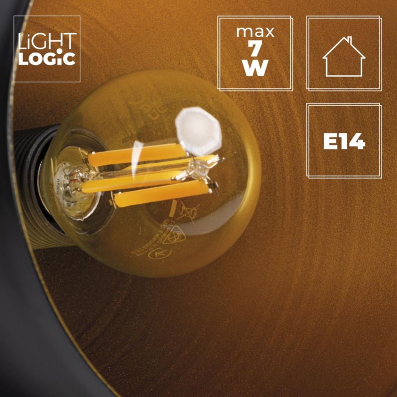 Lampa sufitowa LightLogic LL NIOR EL-2I E14 66193 podwójna spot czarna LED 1 szt.