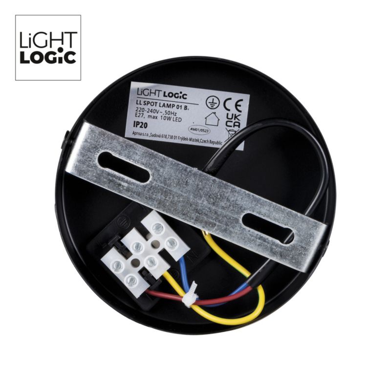 Lampa sufitowa LightLogic LL SPOT LAMP 01 B 31473 oprawa ścienna natynkowa czarna E27 1 szt.