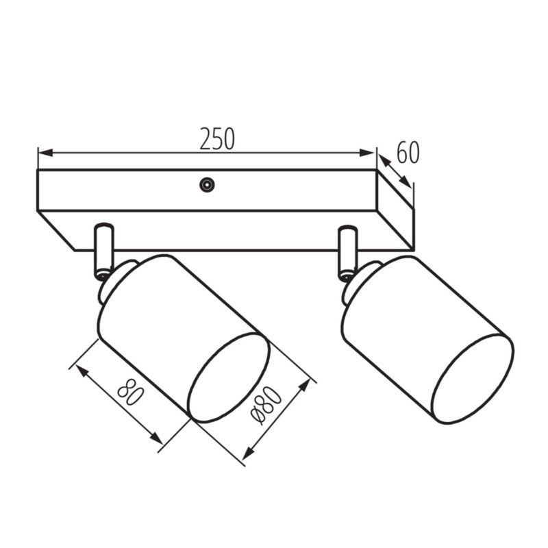 Lampa sufitowa LightLogic LL TALT EL-2I E14 66198 podwójna regulacja drewniana 1 szt.