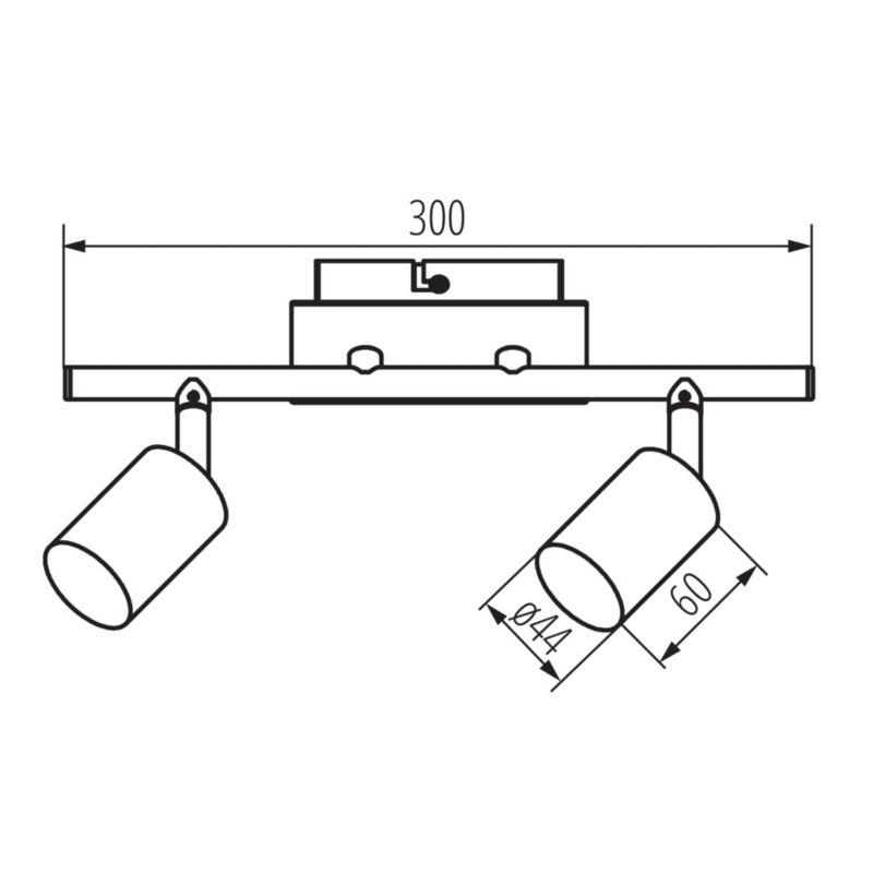 Lampa sufitowa LightLogic LL TAWA EL-2I E27 66222 ścienna podwójna spot regulowany loft 1 szt.
