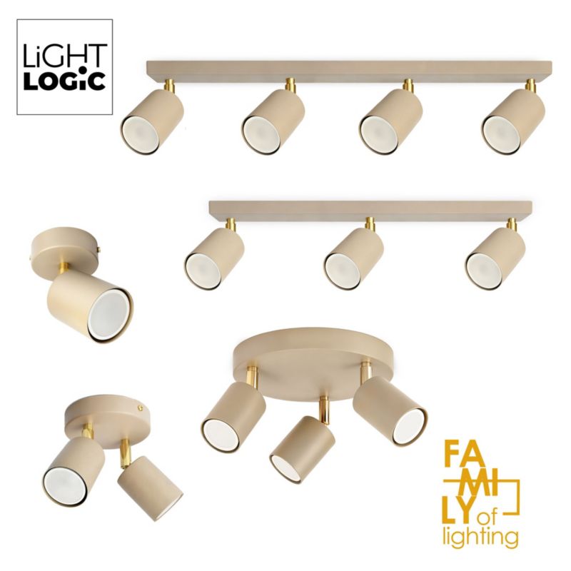 Lampa sufitowa LL YORIN BE EL-3I LIGHTLOGIC 66901 spot kinkiet złoty regulacja beż kaszmir 1szt.