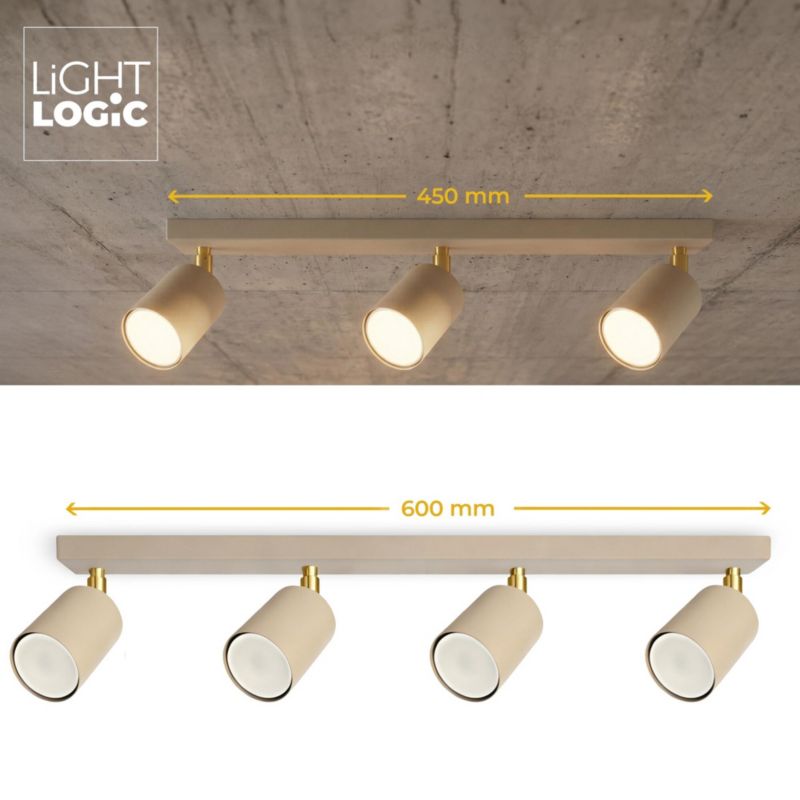 Lampa sufitowa LL YORIN BE EL-3I LIGHTLOGIC 66901 spot kinkiet złoty regulacja beż kaszmir 1szt.