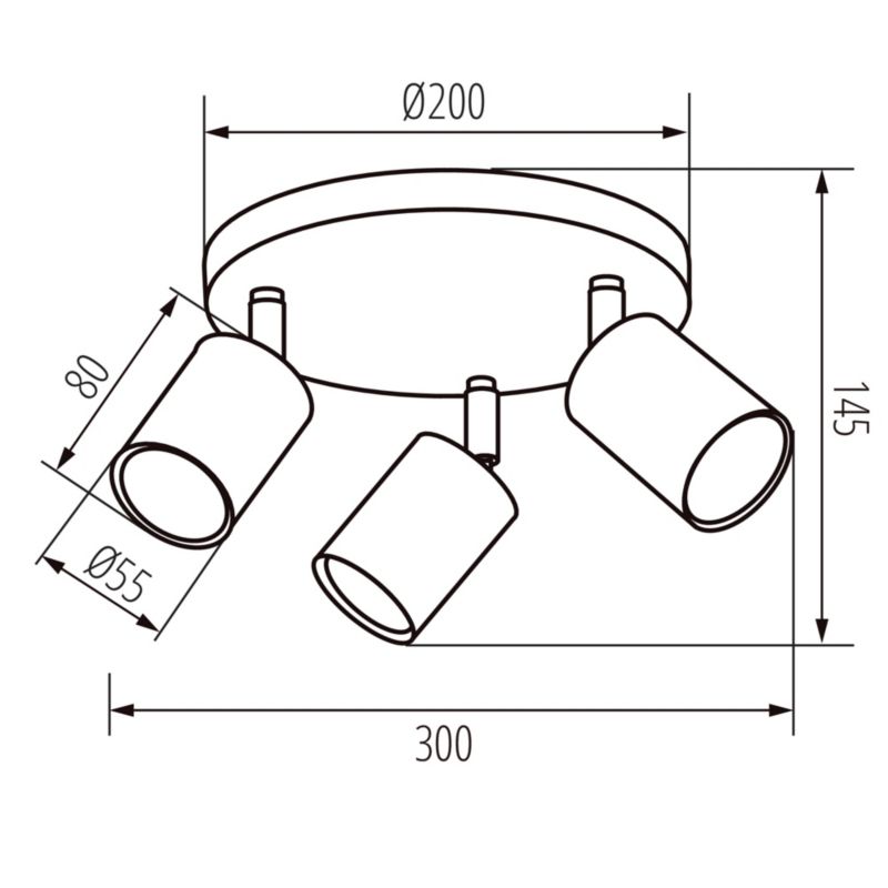 Lampa sufitowa LL YORIN BE EL-3O LIGHTLOGIC 66899 LIGHTLOGIC spot kinkiet regulowana beżowa kaszmir 1szt.
