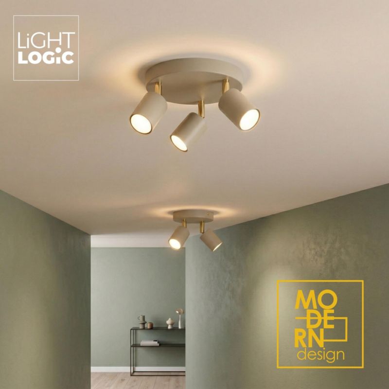 Lampa sufitowa LL YORIN BE EL-3O LIGHTLOGIC 66899 LIGHTLOGIC spot kinkiet regulowana beżowa kaszmir 1szt.