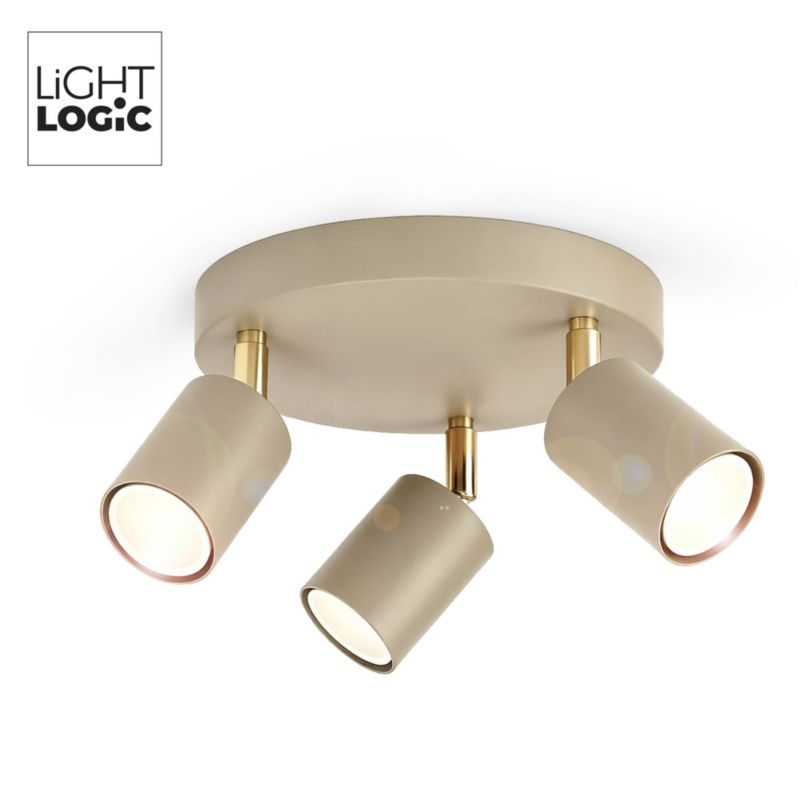 Lampa sufitowa LL YORIN BE EL-3O LIGHTLOGIC 66899 LIGHTLOGIC spot kinkiet regulowana beżowa kaszmir 1szt.