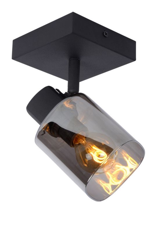 Lampa sufitowa Lucide Alion czarno-szara-odcienie szarości  1 x E14 x 25W wym: 18 x 10 x 10 cm - 1 szt.