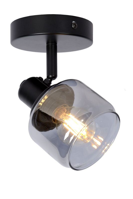 Lampa sufitowa Lucide Bjorn czarno-szara-odcienie szarości  1 x E14 x 40W wym: 15 x 10 x 15 cm - 1 szt.