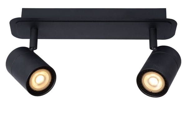 Lampa sufitowa Lucide Lennart czarna  2 x GU10 x 5W wym: 28 x 7 cm - 1 szt.