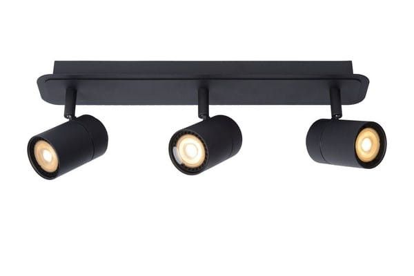 Lampa sufitowa Lucide Lennart czarna  3 x GU10 x 5W wym: 40 x 7 cm - 1 szt.