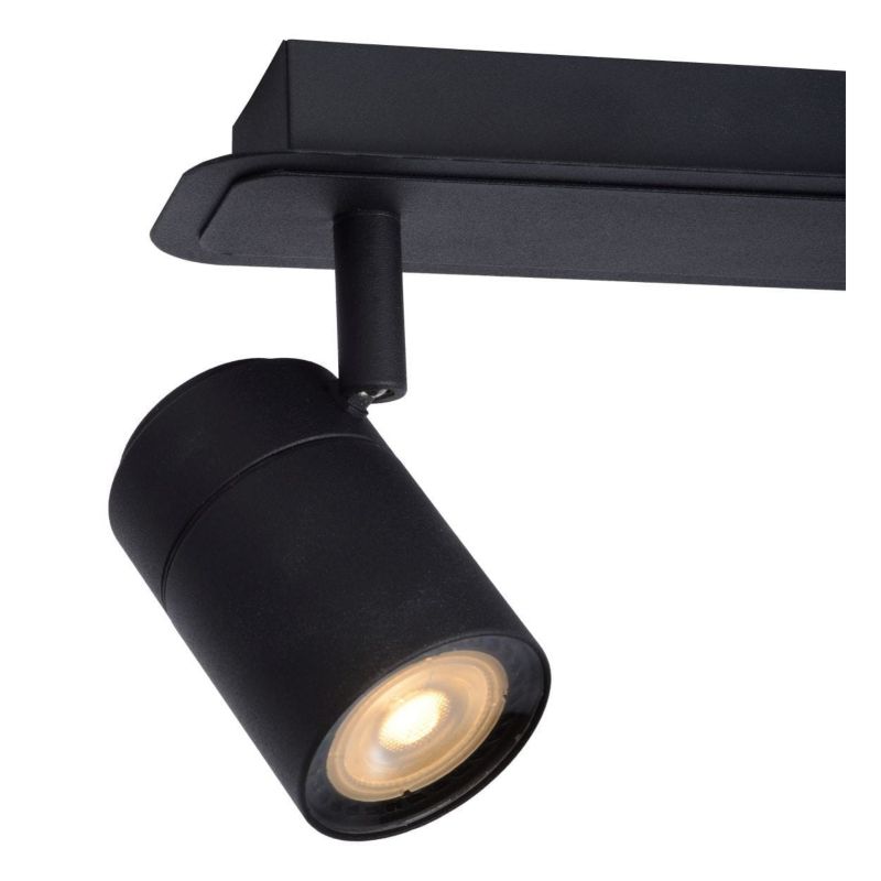 Lampa sufitowa Lucide Lennart czarna  3 x GU10 x 5W wym: 40 x 7 cm - 1 szt.