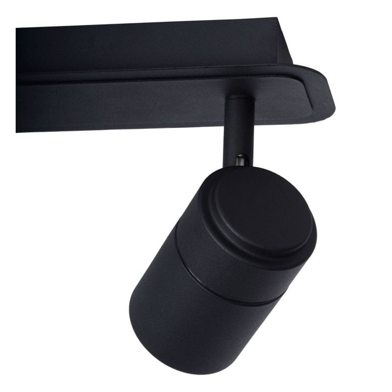 Lampa sufitowa Lucide Lennart czarna  3 x GU10 x 5W wym: 40 x 7 cm - 1 szt.