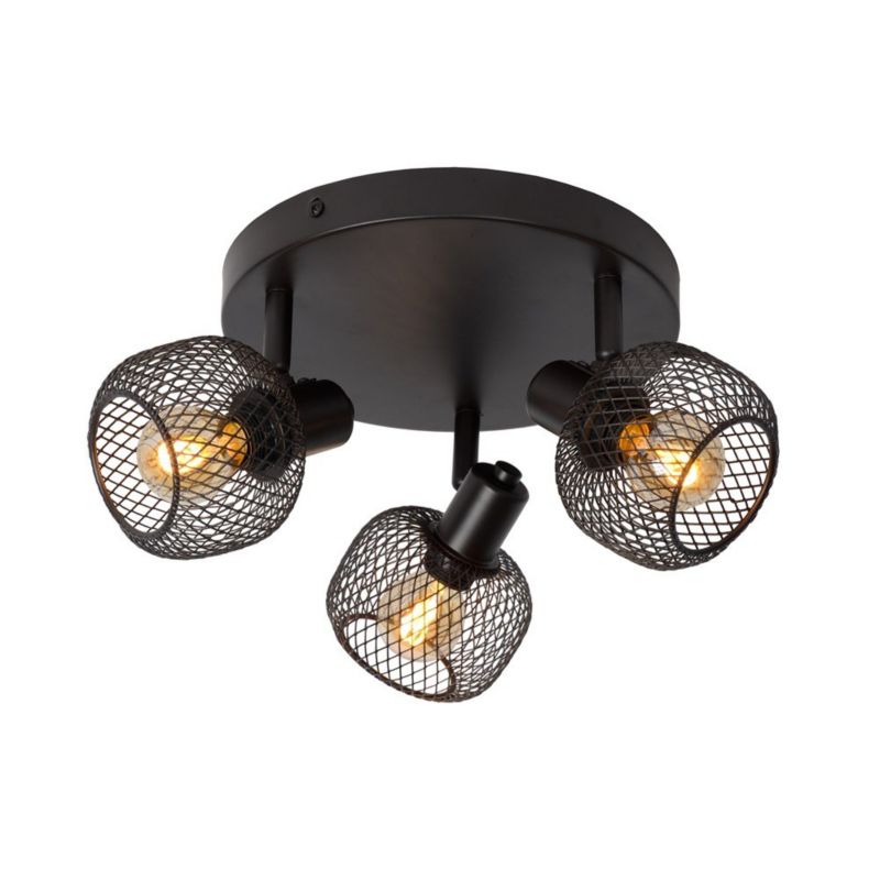Lampa sufitowa Lucide MAREN czarna 3xE14x40W IP20 wym:14,5x37x37cm - 1 szt.