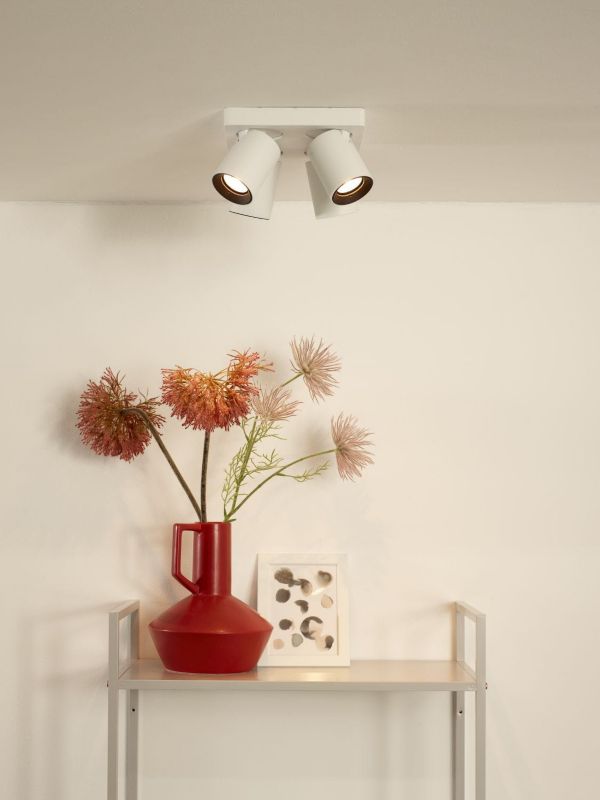 Lampa sufitowa Lucide Nigel biała  4 x GU10 x 5W wym: 20 x 20 cm - 1 szt.