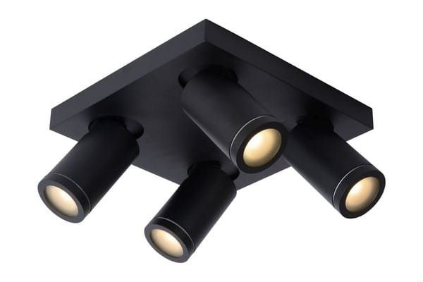 Lampa sufitowa Lucide Taylor czarna  4 x GU10 x 5W wym: 24 x 24 cm - 1 szt.