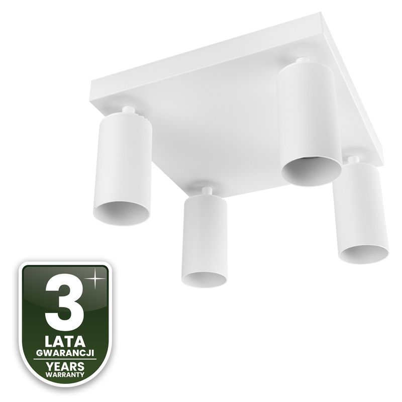 Lampa Sufitowa Lumiled Plafon Spot Tuba Reflektor Oprawa Halogenowa 4x GU10 1 szt.