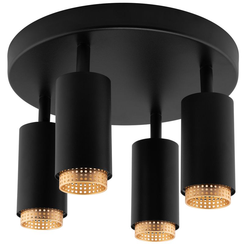 Lampa Sufitowa Lumiled Reflektor 4x GU10 Plafon ELIGIS Czarny 1 szt.