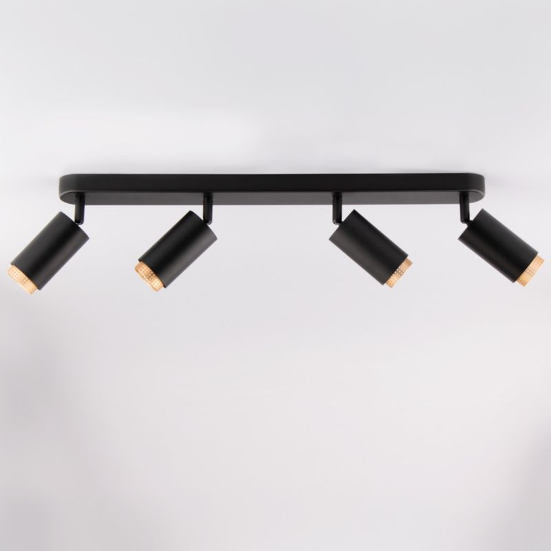 Lampa Sufitowa Lumiled Reflektor LED 4x GU10 Tuba Spot Czarny 1 szt.