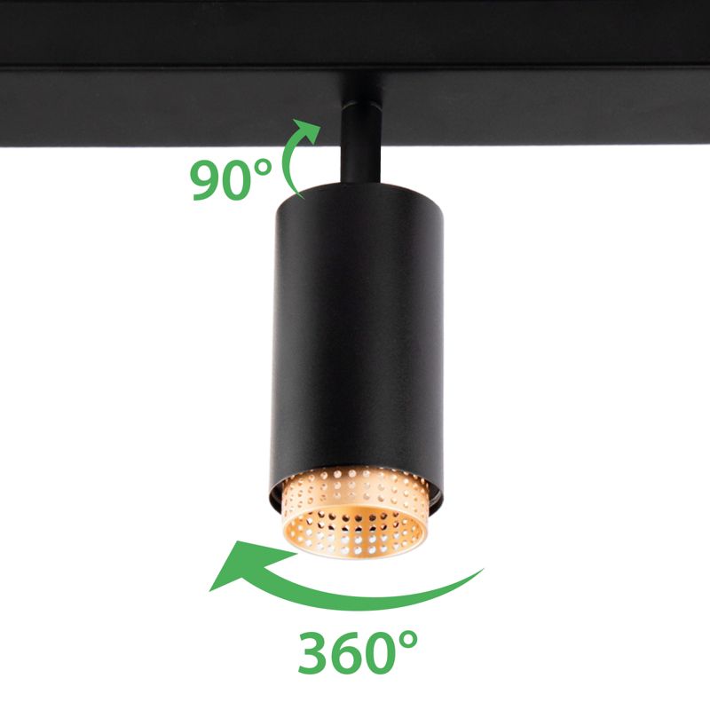 Lampa Sufitowa Lumiled Reflektor LED 4x GU10 Tuba Spot Czarny 1 szt.