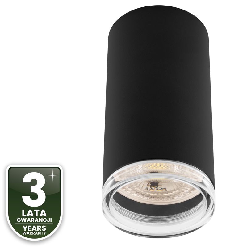 Lampa Sufitowa Lumiled Reflektor LED Oprawa Spot Tuba GU10 IP44 Czarna 1 szt.