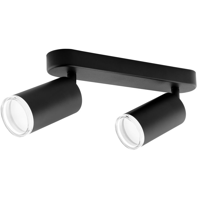 Lampa Sufitowa Lumiled Reflektor LED Spot 2x GU10 IP44 Czarna 1 szt.