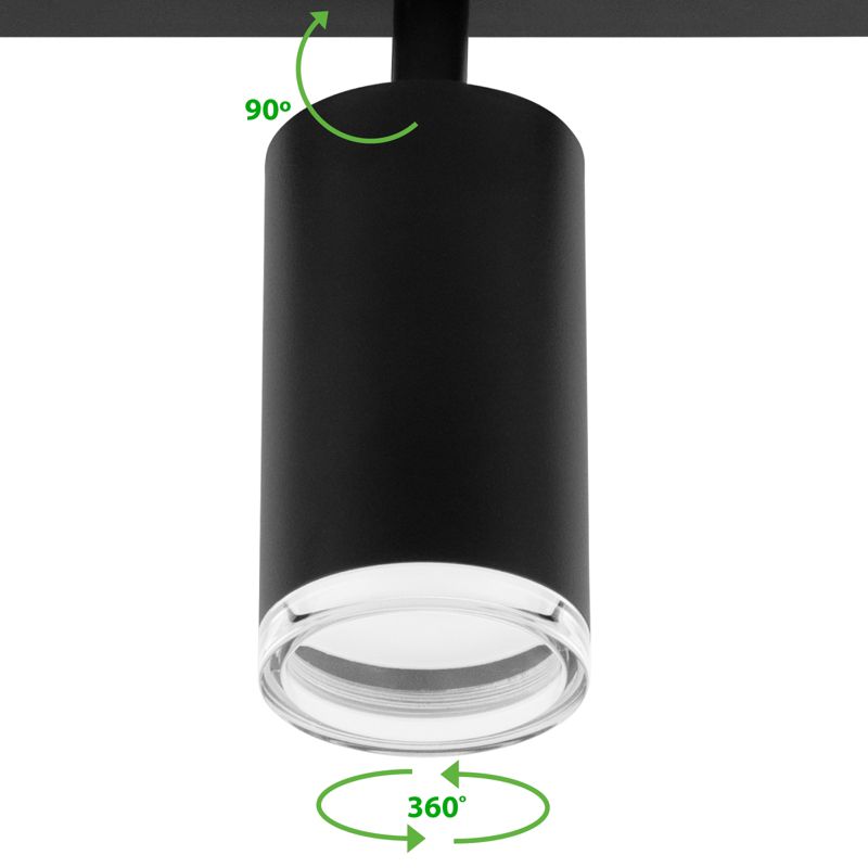 Lampa Sufitowa Lumiled Reflektor LED Spot 3x GU10 IP44 Czarna 1 szt.