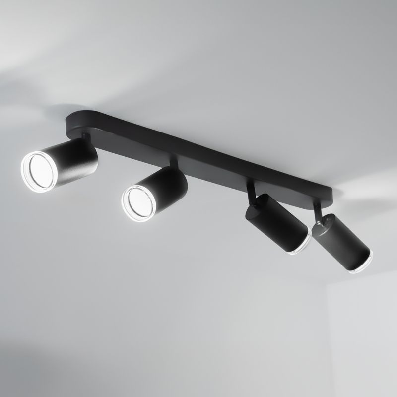 Lampa Sufitowa Lumiled Reflektor LED Spot 4x GU10 IP44 Czarna 1 szt.