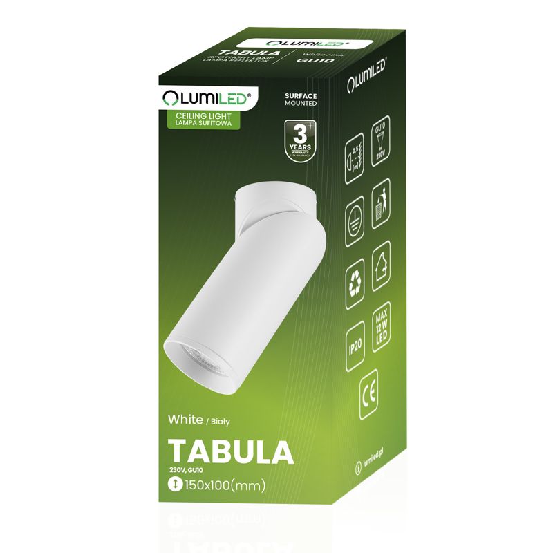 Lampa Sufitowa Lumiled Spot Tuba Reflektor Oprawa Halogenowa 1x GU10 1 szt.