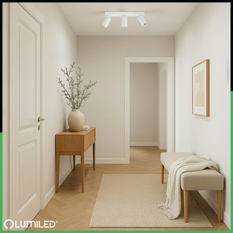 Lampa Sufitowa Lumiled Spot Tuba Reflektor Oprawa Halogenowa 3x GU10 1 szt.