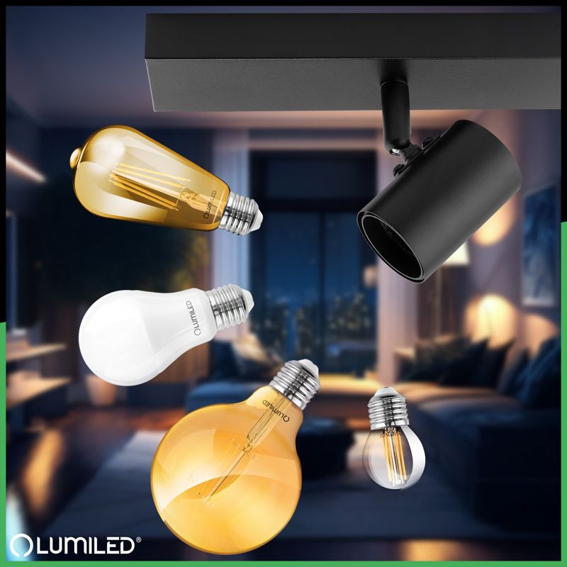 Lampa Sufitowa Lumiled Spot Tuba Reflektor Oprawa Halogenowa 4x E27 1 szt.