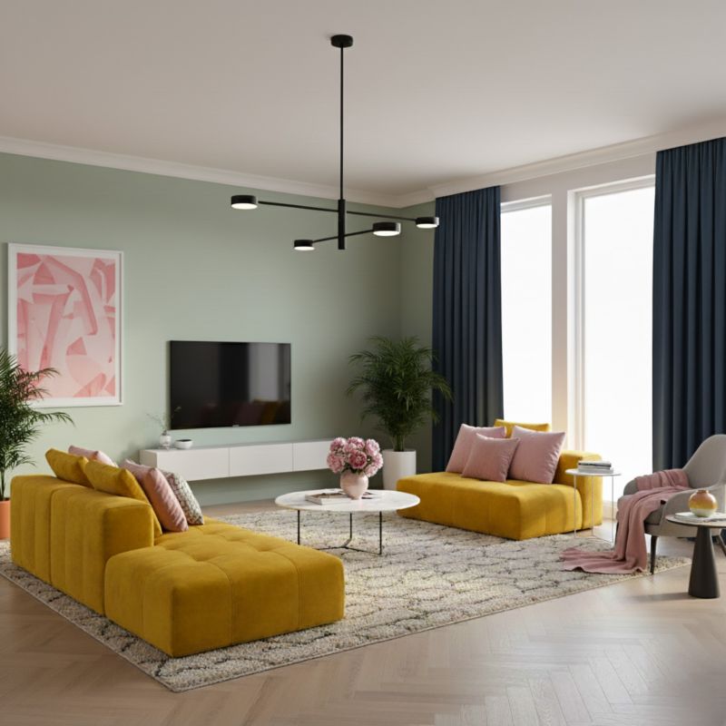 Lampa Sufitowa Lumiled Wisząca LED 4x GX53 Ścienna Czarna 1 szt.